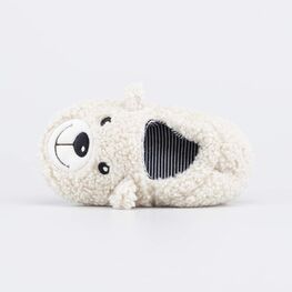 331306-11 Пушистые тапочки Белый Мишка для мальчики бежевый фото №4