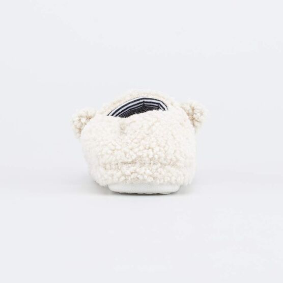 331306-11 Пушистые тапочки Белый Мишка для мальчики бежевый фото №5