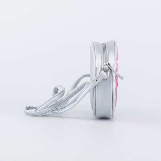 02802213-40 Cумка детская Пончик серебристый для девочки роз-сер фото №2