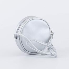 02802213-40 Cумка детская Пончик серебристый для девочки роз-сер фото №3