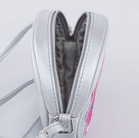 02802213-40 Cумка детская Пончик серебристый для девочки роз-сер фото №4