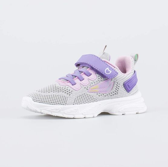 544216-12 Текстильные кроссовки для девочки для девочки серый