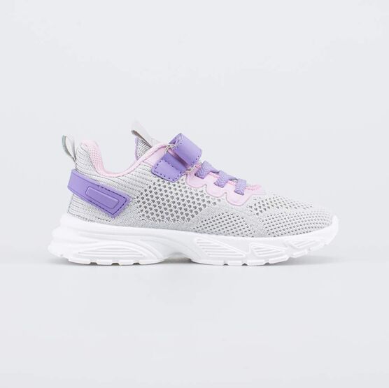 544216-12 Текстильные кроссовки для девочки для девочки серый фото №2