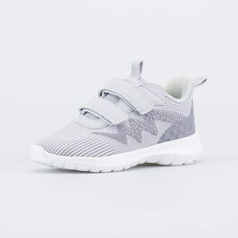 544217-11 Серые кроссовки на липучках для девочки серый