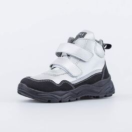 352323-36 Демисезонные ботинки на липучках Стиль серебристый для девочки серебристый