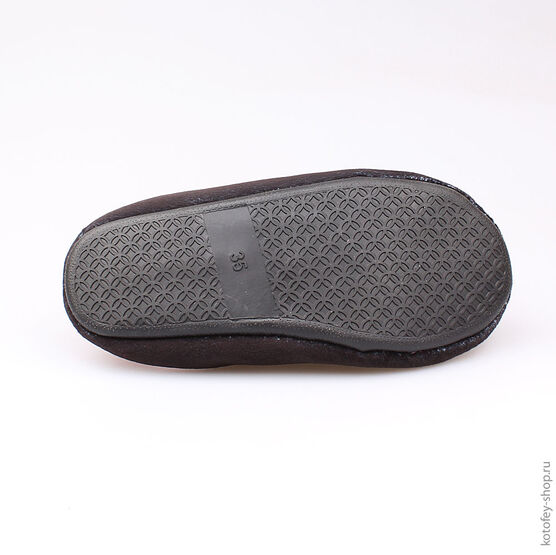 631070-11 Тапочки черные для мальчики черный фото №3