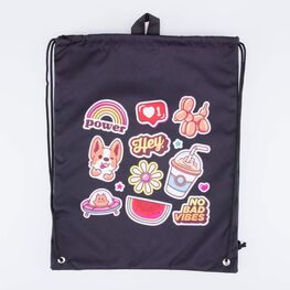 02808198-20 Мешок для сменной обуви цветной для девочки разноцветный