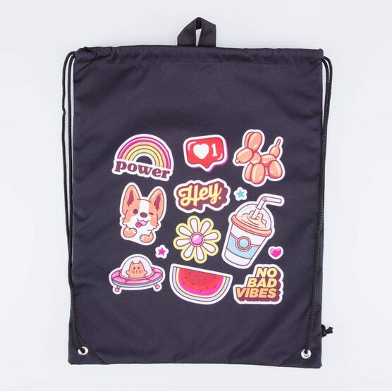 02808198-20 Мешок для сменной обуви цветной для девочки разноцветный