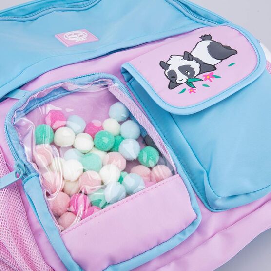 02804362-40 Рюкзак школьный Панда для девочки голубой фото №5