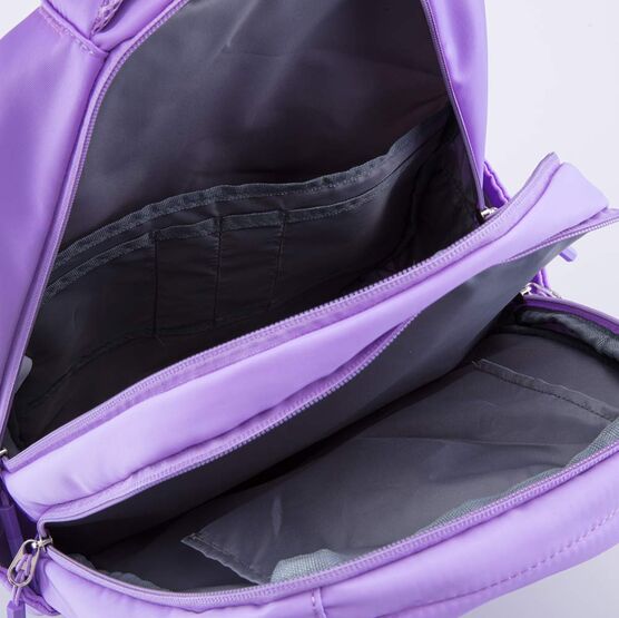 02804364-40 Рюкзак школьный Помпончики фиолетовый для девочки фиолетовый фото №4
