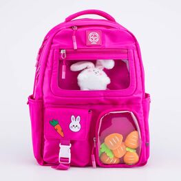 02804375-40 Рюкзак школьный фуксия Морковка для девочки фуксия