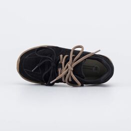 644522-12 Кожаные кроссовки для девочки-подростка для девочки черный фото №4