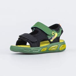 324070-11 Пляжные сандалии с LED для мальчики чер-зел