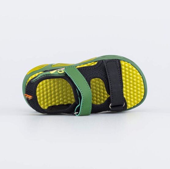 324070-11 Пляжные сандалии с LED для мальчики чер-зел фото №4