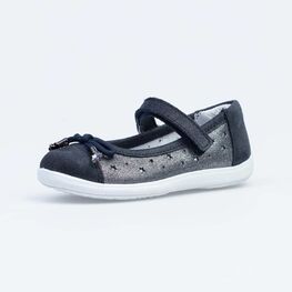 632326-22 Синие туфли-балетки Звездное небо для девочки светло-синий