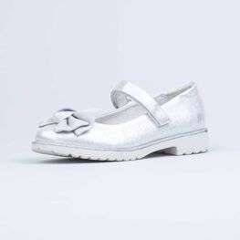 533050-22 Нарядные туфли для девочки серебрист.
