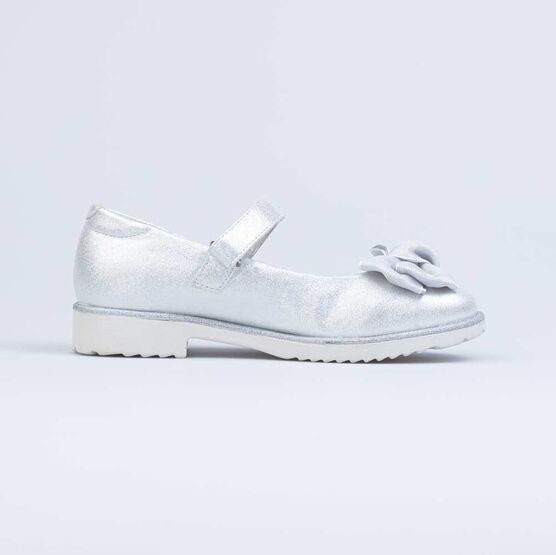 533050-22 Нарядные туфли для девочки серебрист. фото №2