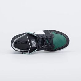 752252-22 Ботинки-кеды для мальчика для мальчики черный + зеленый фото №4