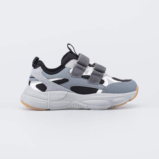 344517-12 Серые кроссовки с LED и Softshell для мальчики черный,серый фото №2