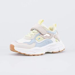 344520-12 Детские кроссовки для девочки для девочки бежевый,голубой,желтый