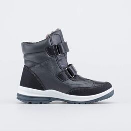 652097-53 Зимние ботинки на липучках для мальчики черный фото №2