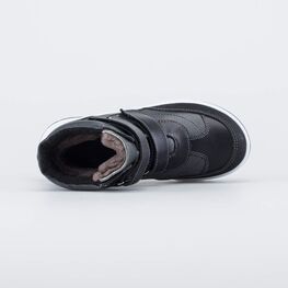 652097-53 Зимние ботинки на липучках для мальчики черный фото №4