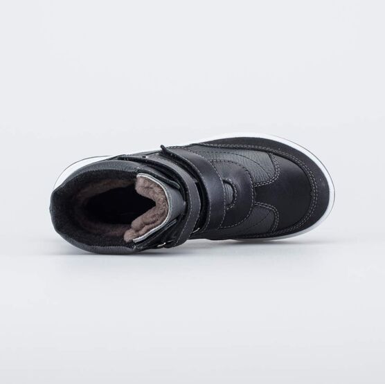 652097-53 Зимние ботинки на липучках для мальчики черный фото №4