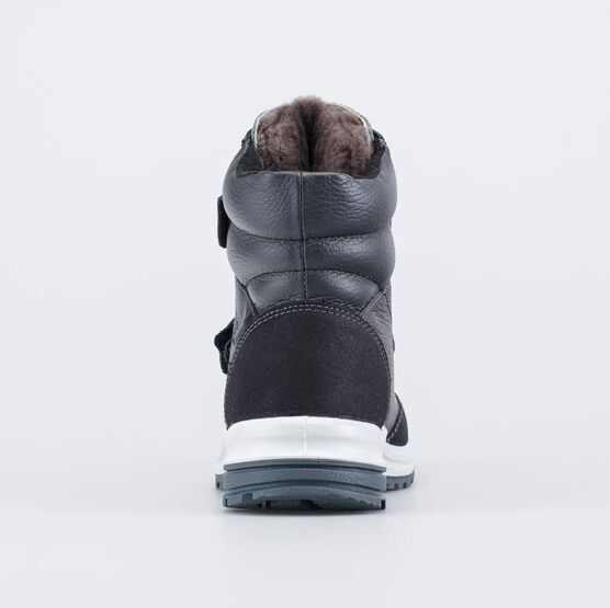 652097-53 Зимние ботинки на липучках для мальчики черный фото №5