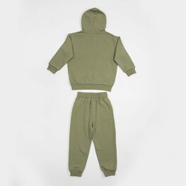 07764080-40 Костюм утепленный из футера оливковый для мальчики оливковый фото №2