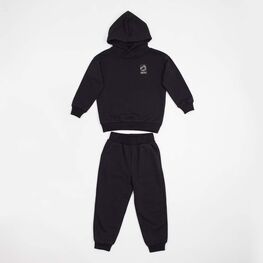 07764081-40 Костюм утепленный из футера черный для мальчики черный