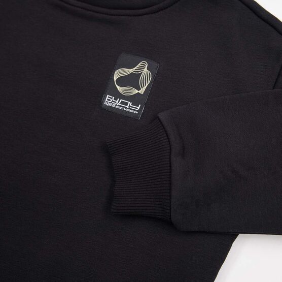 07764081-40 Костюм утепленный из футера черный для мальчики черный фото №4