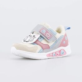 144278-11 Кроссовки со звуком и LED Миу-Миу для девочки бежевый + розовый