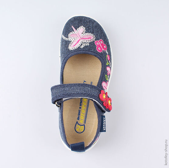431130-12 Текстильная обувь для девочки светло-синий фото №4