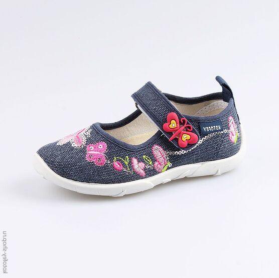 431130-12 Текстильная обувь для девочки светло-синий