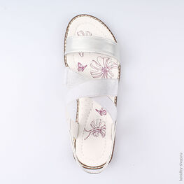 724002-26 Босоножки для девочки серебрист. фото №4