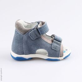 022099-21 Туфли летние для мальчики гол-сер фото №2