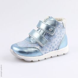352218-22 Ботинки для девочки голубой