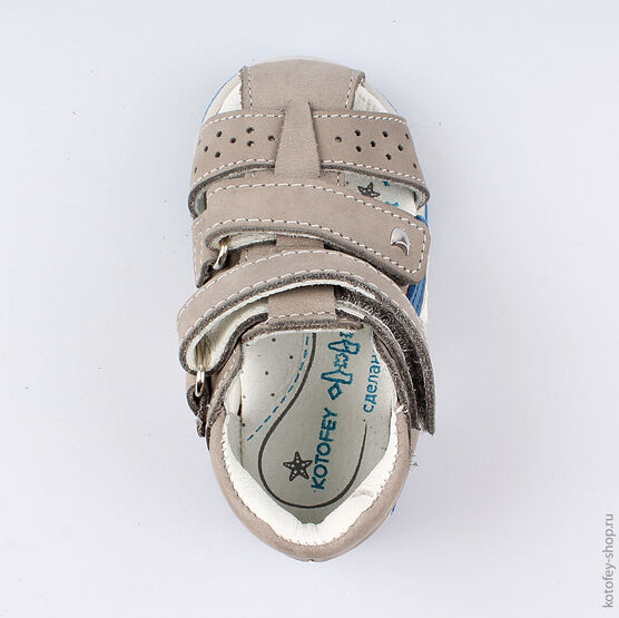 022102-22 Туфли летние для мальчики серый фото №4