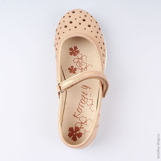 432141-25 Туфли для девочки золотой фото №4