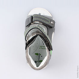 022099-24 Туфли летние для мальчики серый фото №4