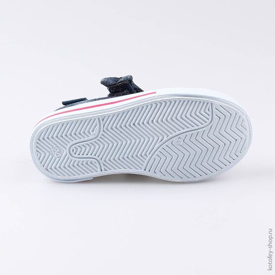 231141-11 Кеды из джинсовой ткани для девочки светло-синий фото №3