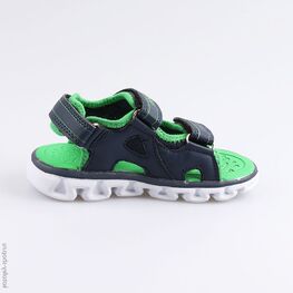 324025-11 Пляжная обувь с LED-подсветкой для мальчики син-зел фото №2