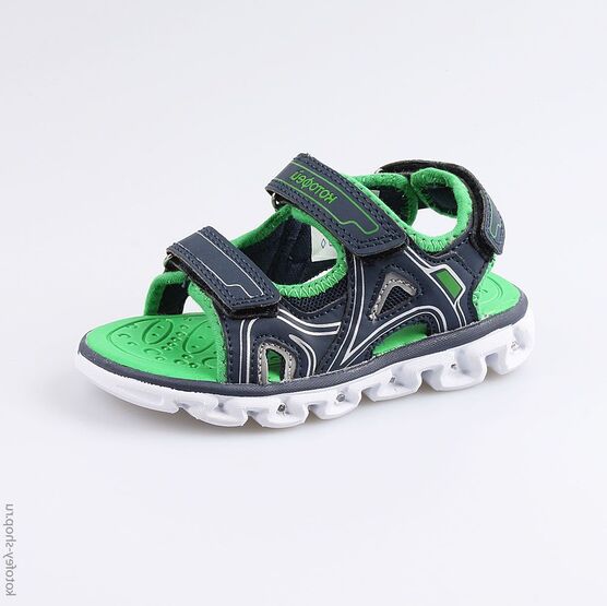 324025-11 Пляжная обувь с LED-подсветкой для мальчики син-зел