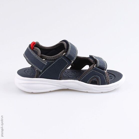 524030-11 Пляжная обувь с LED-подсветкой на подошве для мальчики син-кра фото №2