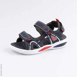 524030-11 Пляжная обувь с LED-подсветкой на подошве для мальчики син-кра