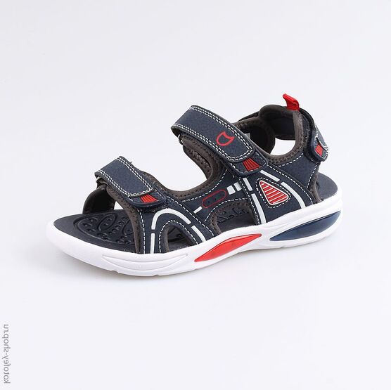 524030-11 Пляжная обувь с LED-подсветкой на подошве для мальчики син-кра