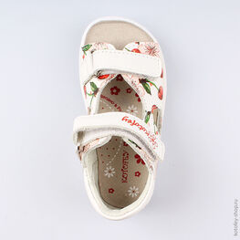 122133-21 Босоножки для девочки бел-цве фото №4