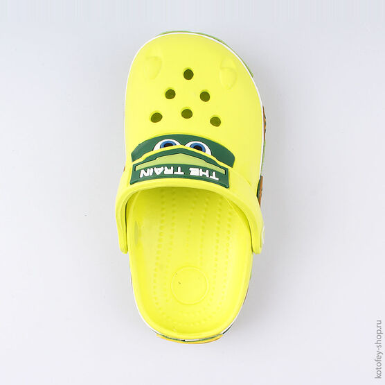 325067-03 Клоги пляжные для мальчики салатовый фото №4