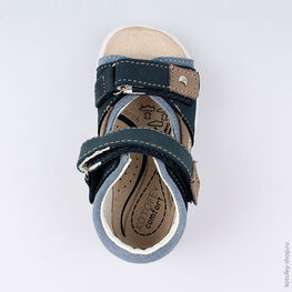 122135-21 Сандалии для мальчики син-беж фото №4