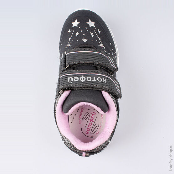 344226-71 Кроссовки для девочки сер-роз фото №4